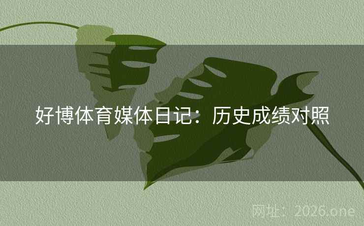 好博体育媒体日记：历史成绩对照