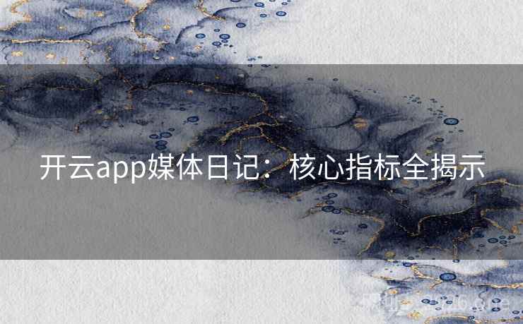 开云app媒体日记：核心指标全揭示